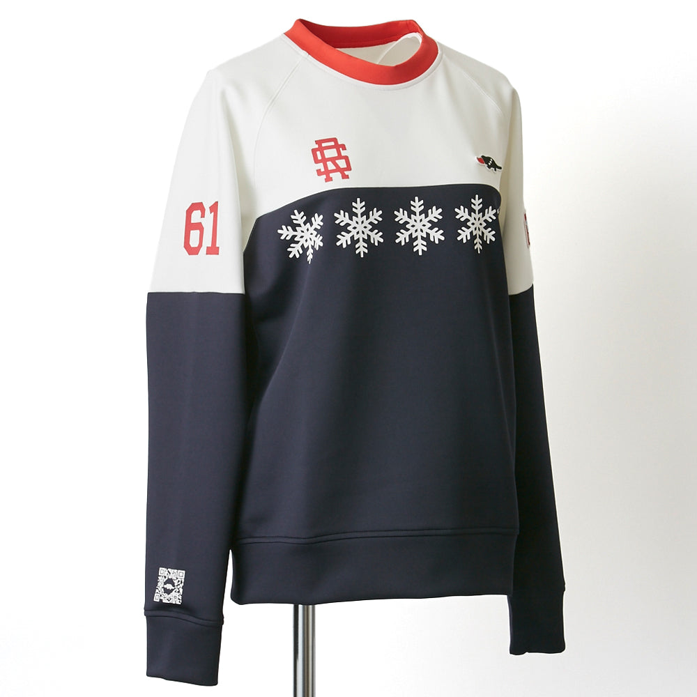 【rough&swell】BLIZZARD SWEAT W.［NAVY×WHITE］（RSL-22211）