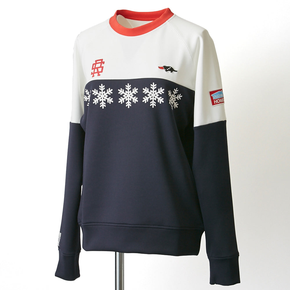 【rough&swell】BLIZZARD SWEAT W.［NAVY×WHITE］（RSL-22211）