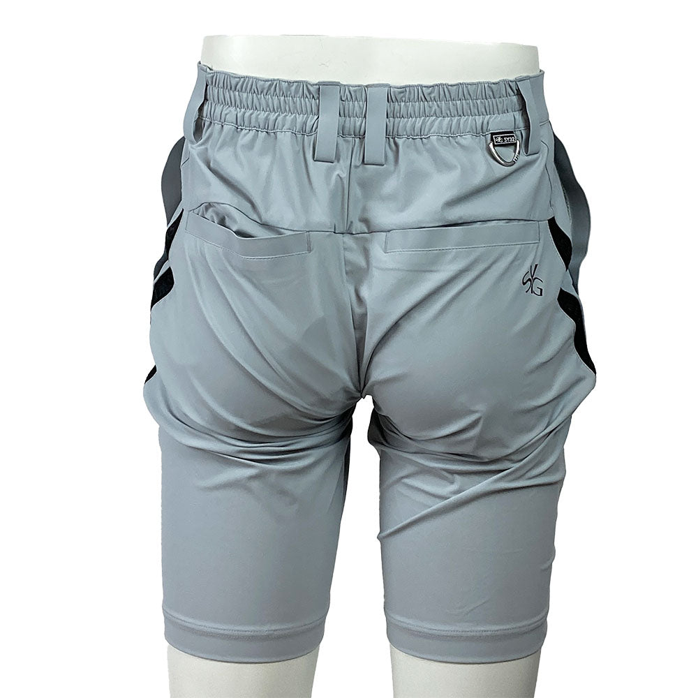 ●【SY32】MEN'S Carvico Mesh tape HALF PANTS M사이즈[GRAY](SYG-23ABS06)