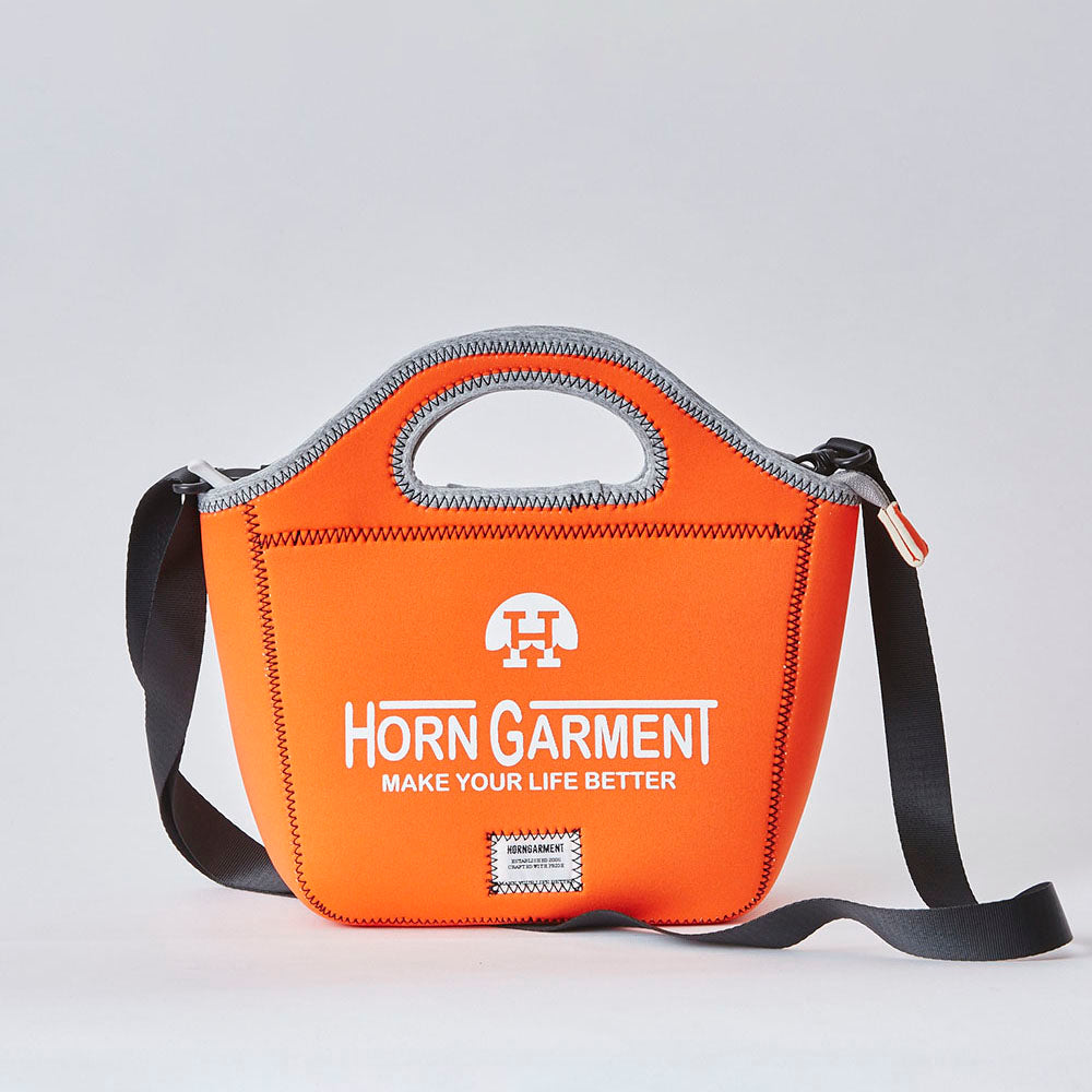 【HORN GARMENT】LOOK IN POCKET Neoprene Bag［ORANGE］（HCS-2A-SB09）