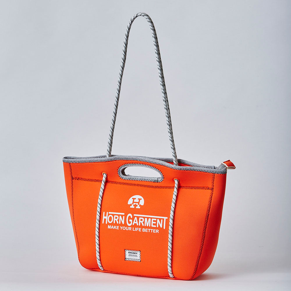 【HORN GARMENT】LOOK IN POCKET Neoprene Tote［ORANGE］（HCS-2A-SB11）