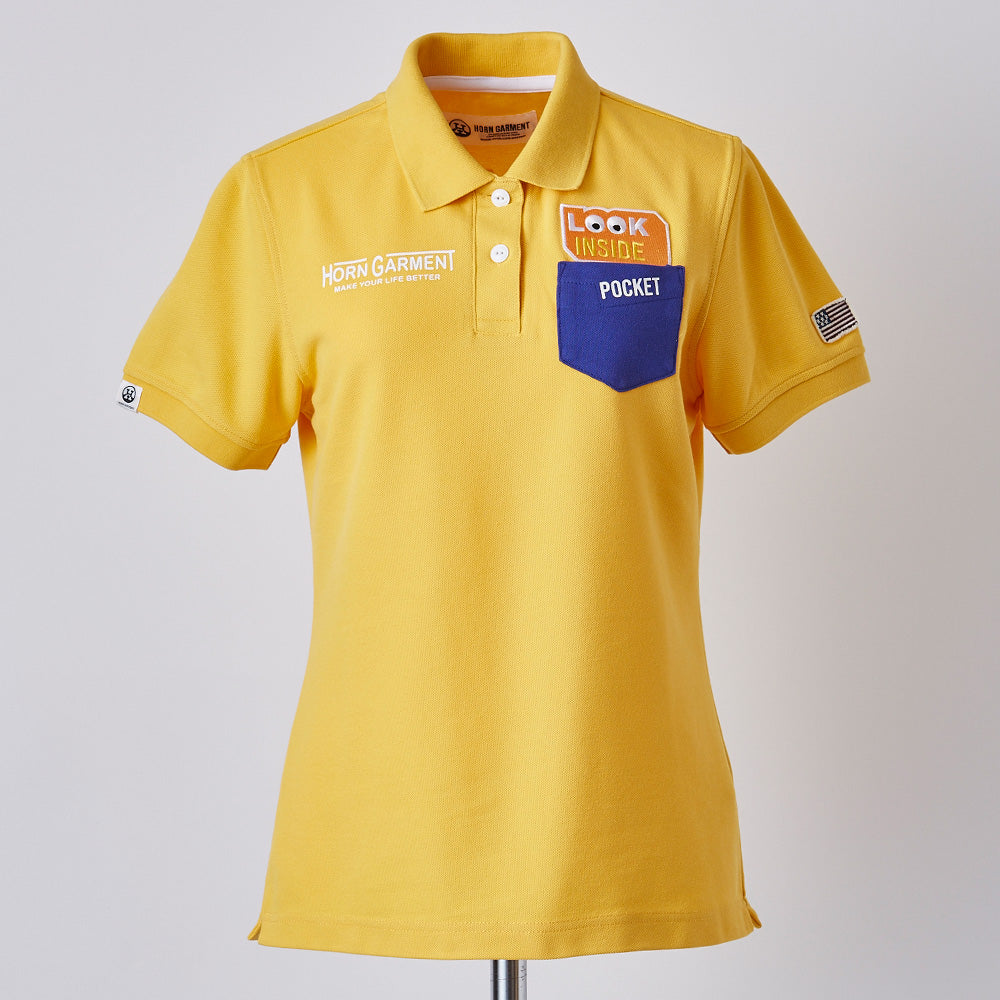 【HORN GARMENT】WOMEN'S Look of Polo［YELLOW］（HCW-2A-AP05）