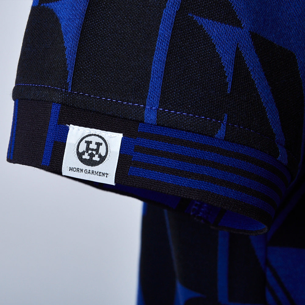 【HORN GARMENT】MEN'S Dialogue Jaquard Polo［BLUE］（HCM-2C-AP03）