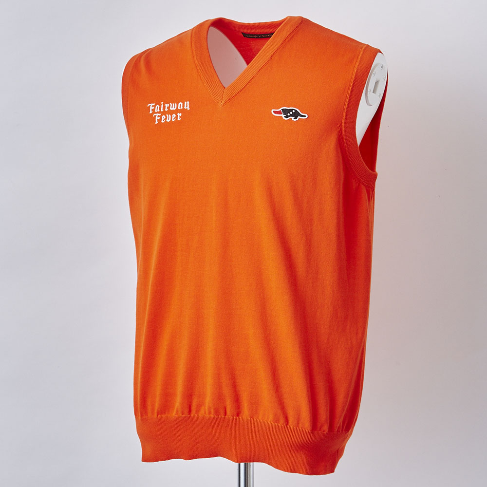 【rough&swell】MEN'S FAIRWAY FEVER VEST［ORANGE］（RSM-22088）