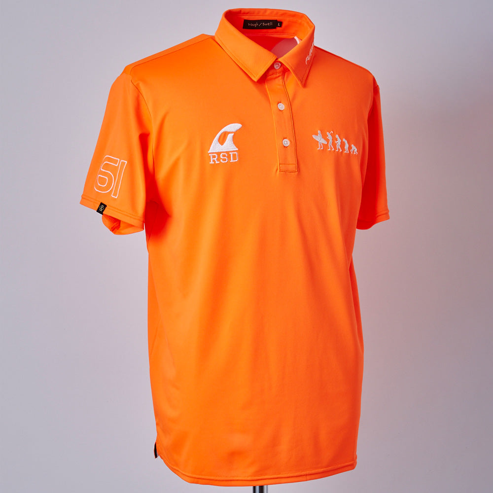 【rough&swell】NEON EVOLVE TOUR POLO［ORANGE］（RSM-22089）